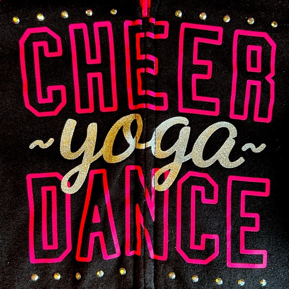 Danskin  Now Girls Size Medium (7-8) Hooded Jacket Hot Pink and Black - Picture 2 of 4